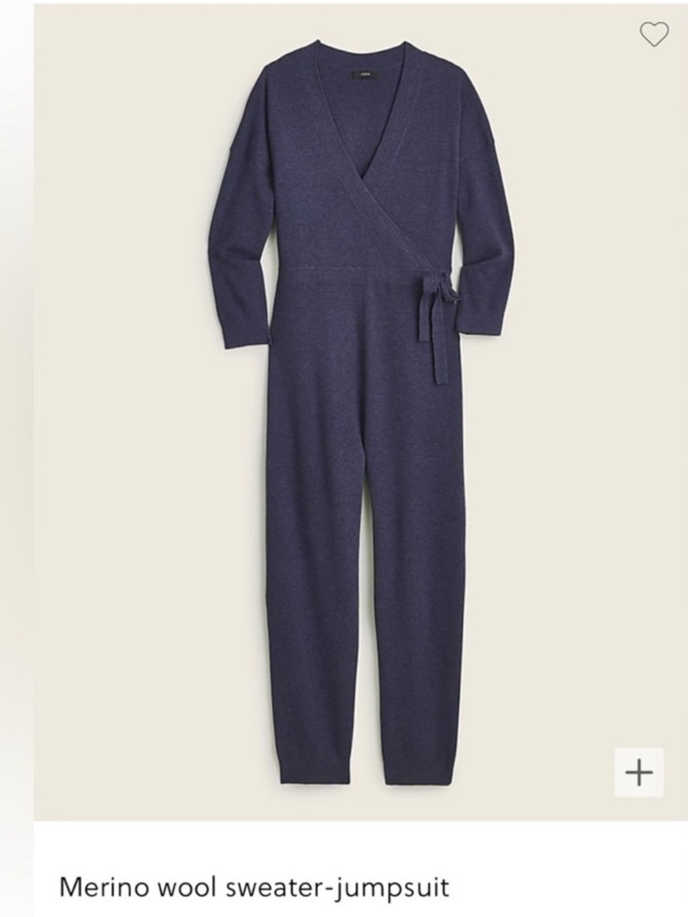 J.Crew NWOT Merino wool sweater jumpsuit sz L BB378